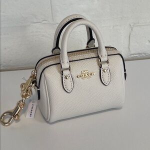 NWT Coach Mini Rowan Satchel Bag Charm Keychain